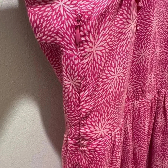Banjanan Orion Maxi Dress Petal Power Fuchsia Floral Cotton Voile Bohemi… - Picture 10 of 16
